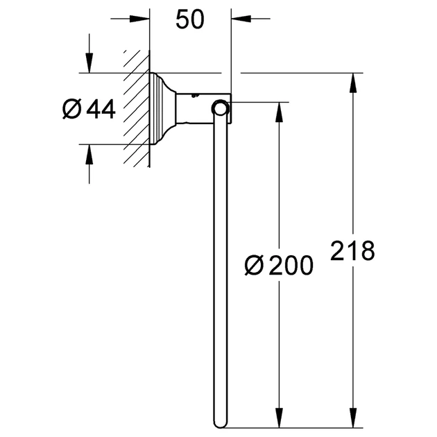 Кільце для рушника Grohe Essentials Authentic (40655001) - Фото 4 Кільце для рушника Grohe Essentials Authentic (40655001) - зображення 4