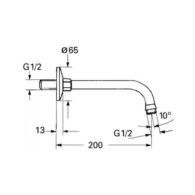Душовий кронштейн Grohe Relexa 218 мм (27406000) - зображення 7