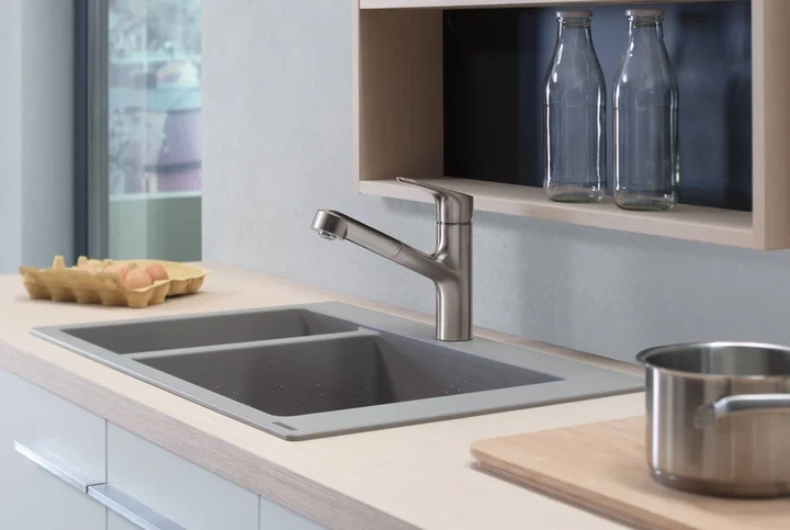 Hansgrohe S510-F635 Мийка кухонна, 2 чаші, Stonegrey (43315290) - зображення 3