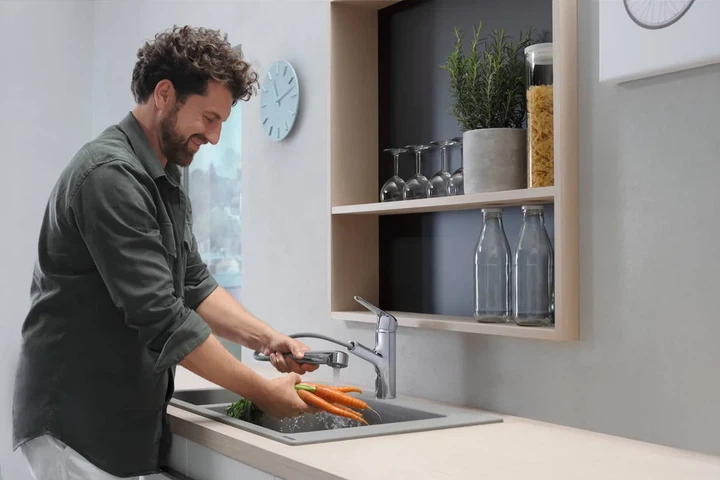 Hansgrohe S510-F635 Мийка кухонна, 2 чаші, Stonegrey (43315290) - зображення 4