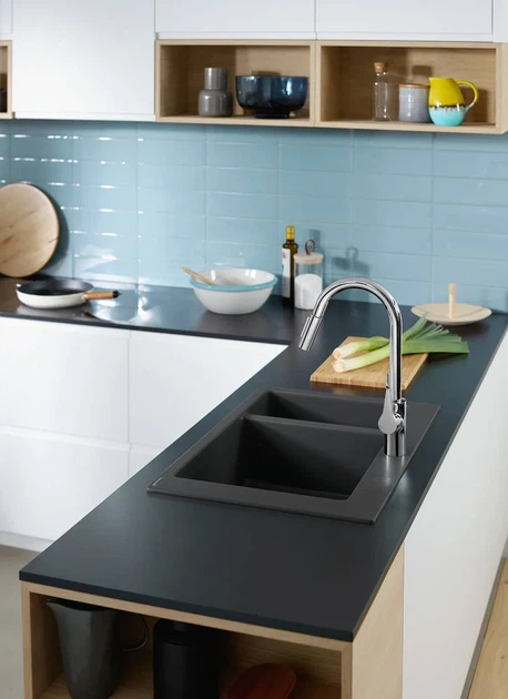 Hansgrohe S51 S510-F635 Кухонна мийка, графітово-чорна (43315170) - зображення 4