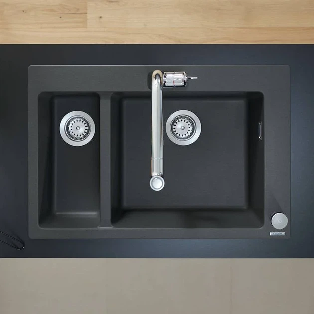 Hansgrohe S51 S510-F635 Кухонна мийка, графітово-чорна (43315170) - зображення 8