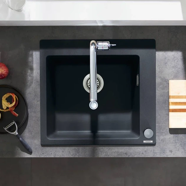 Hansgrohe S451 S510-F450 Кухонная мойка, Graphiteblack (43312170) - изображение 11