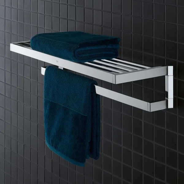 Полиця для рушників у ванну Grohe Selection Cube (40804000) - Фото 2 Полиця для рушників у ванну Grohe Selection Cube (40804000) - изображение 2