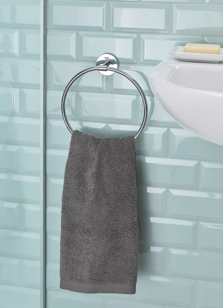 Кільце для рушника Grohe Bau Cosmopolitan Neutral (40460001) - Фото 8 Кільце для рушника Grohe Bau Cosmopolitan Neutral (40460001) - зображення 8