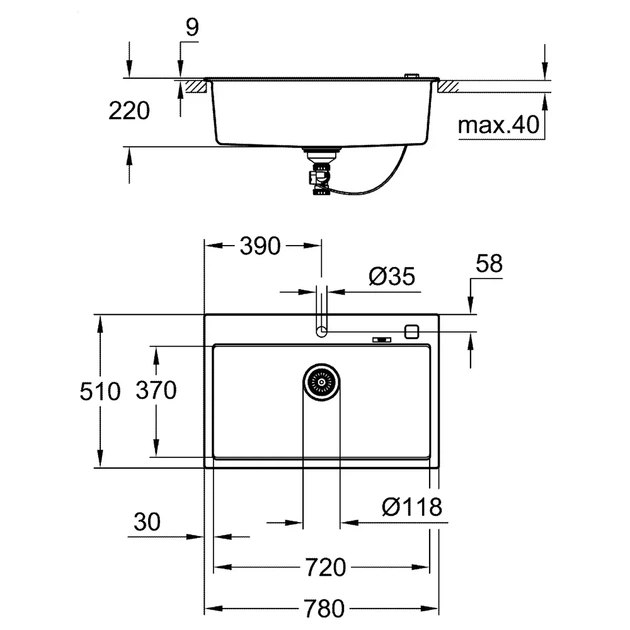 Grohe K700 Композитная мойка для кухни (31652AP0) - изображение 2