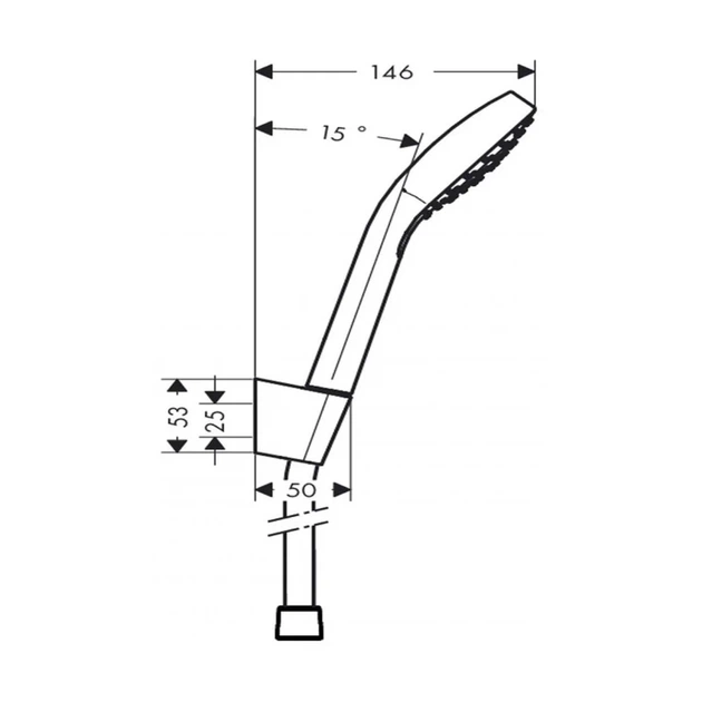 Hansgrohe Croma Select E Душевой набор, белый/хром (26412400) - изображение 4