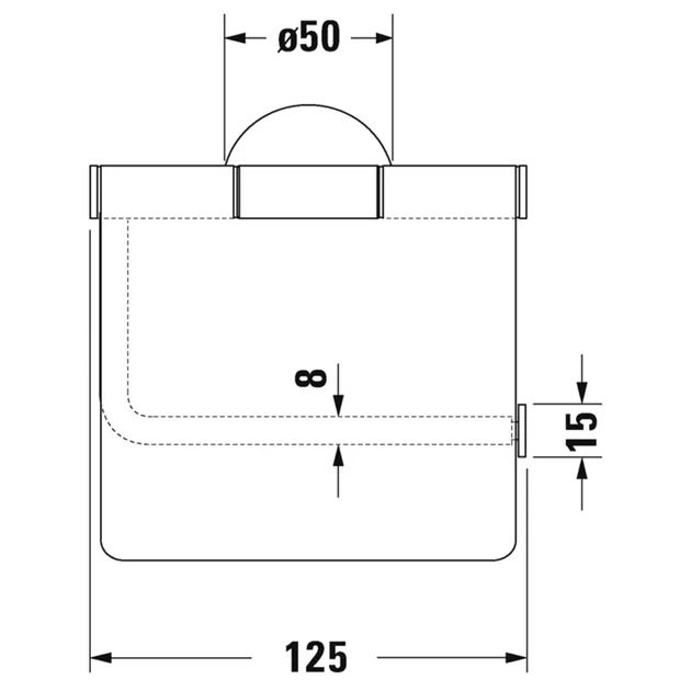 Бумагодержатель без крышки Duravit Starck T (цвет - чёрный матовый) (0099404600) - изображение 3