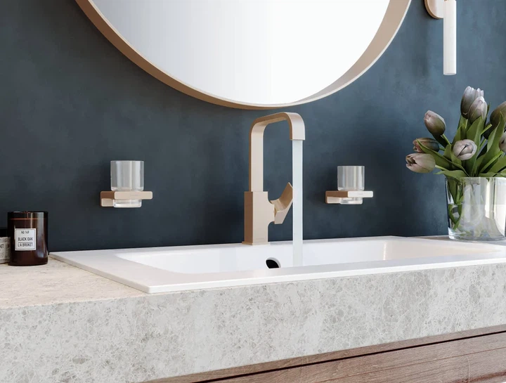 Склянка підвісна Hansgrohe AddStoris, Brushed Bronze/скло (41749140) - изображение 3