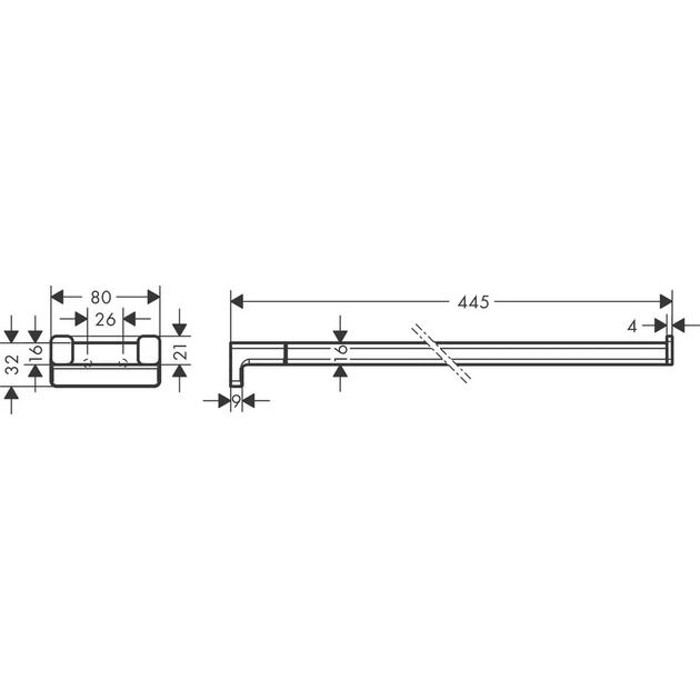 Полотенцедержатель Hansgrohe AddStoris 44,5 см, подвійний, Brushed Bronze (41770140) - Фото 4 Полотенцедержатель Hansgrohe AddStoris 44,5 см, подвійний, Brushed Bronze (41770140) - изображение 4