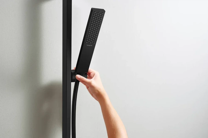 Лійка для душу Hansgrohe Pulsify E 100 1jet EcoSmart (колір - чорний матовий) 24320670 - изображение 4