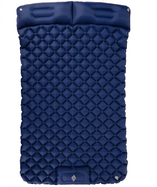 Надувний матрац для кемпінгу Outtec Nylon O-42641 205 x 120 x 15 см двомісний Синій (5905884426418) - зображення 3