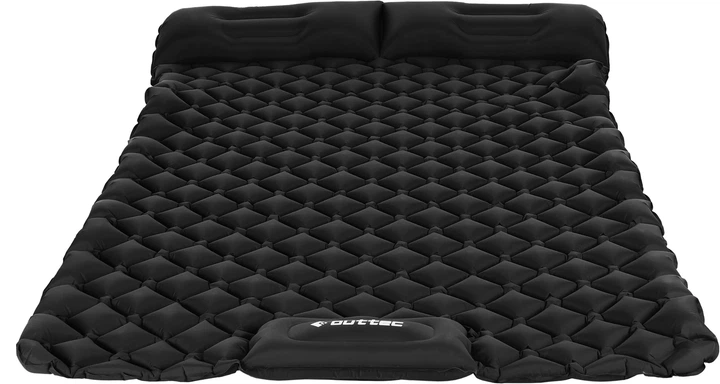 Надувний матрац для кемпінгу Outtec Nylon O-05169 205 x 120 x 15 см двомісний Чорний (5905399051693) - зображення 4