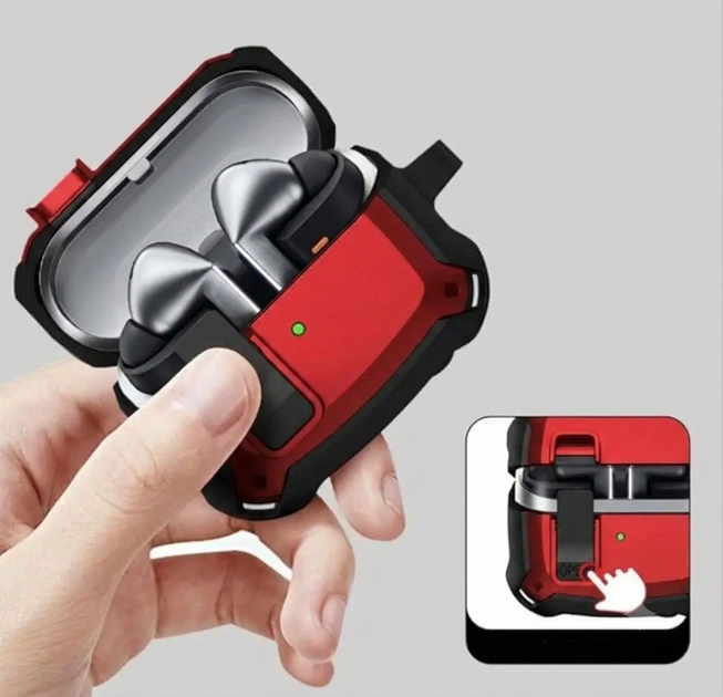 Чехол Primo Secure Cover для наушников Samsung Galaxy Buds 3 / Buds 3 FE (2025) / 3 Pro - Red - изображение 6