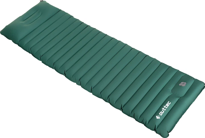 Надувний матрац для кемпінгу Outtec Pillow TPU O-42638 200 x 66,5 см з подшкою Зелений (5905884426388) - зображення 3