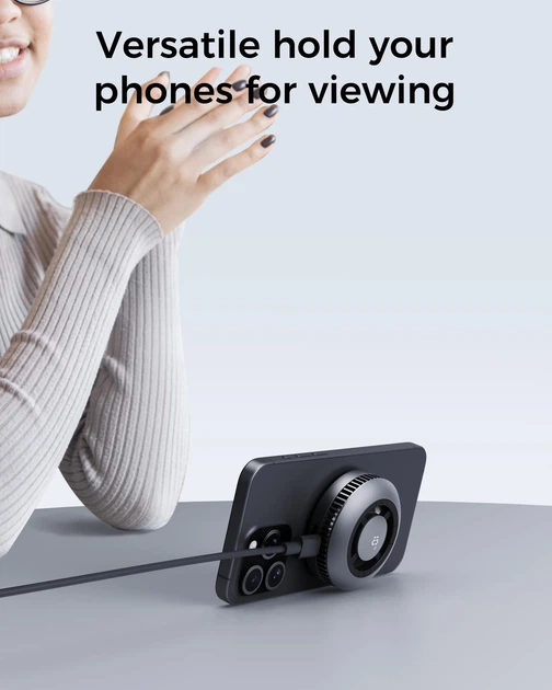Bezprzewodowa ładowarka AUKEY MagFusion GameFrost Qi2 LC-G10 Grey (689323788361) - obraz 6