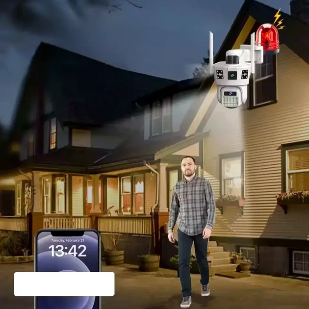 WIFI камера видеонаблюдения 12 Мп поворотная уличная с ИК подсветкой и защитой IP66 SD 39 - изображение 2