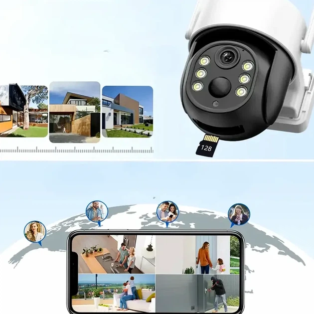 Wi-Fi камера видеонаблюдения 1080p с ИК подсветкой и датчиком движения солнечная панель Солнечный страж - Фото 4 Wi-Fi камера видеонаблюдения 1080p с ИК подсветкой и датчиком движения солнечная панель Солнечный страж - изображение 4