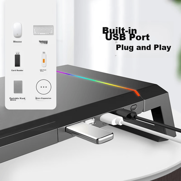 Підставка для монітора Ice Coorel T1 з RGB-підсвіткою - зображення 3