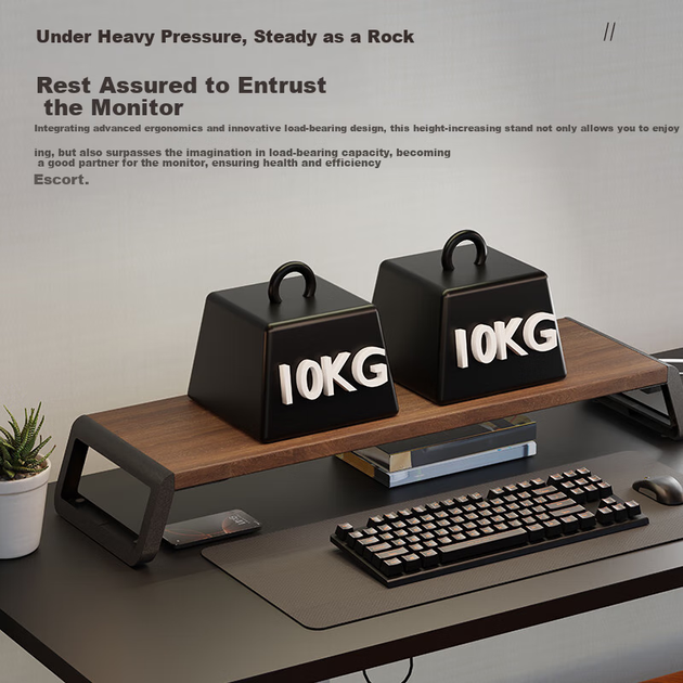 Подставка для монитора Mryc с USB-расширением Wood 550x200x75 мм - Фото 8 Подставка для монитора Mryc с USB-расширением Wood 550x200x75 мм - изображение 8