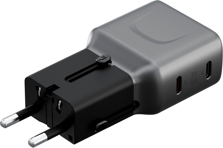 Ładowarka sieciowa Energea TravelGo 45W 2x USB-C Graphit (8885020103397) - obraz 7