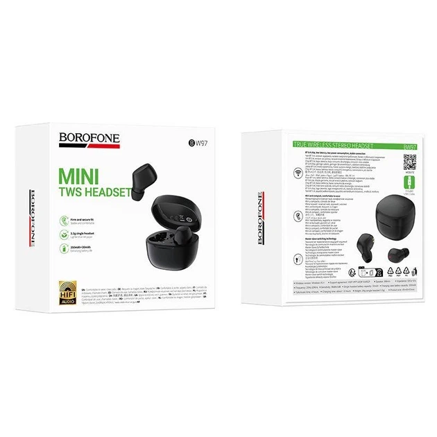 Наушник Borofone BW97 Clear Черный (6941991125591) - изображение 3