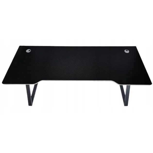 Геймерский компьютерный стол X-TABLE 120×60×77 см Черный, металлические ножки. 2 отверстия для кабелей - изображение 3