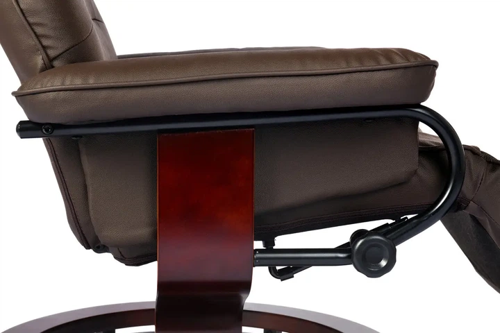 Крісло для відпочинку Recliner sofa Коричневе з масажем (6 вібраційних зон) та обігрівом, з регулюванням нахилу спинки та висувною підніжкою - зображення 6