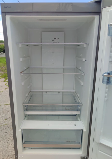 Инверторный холодильник Gorenje NRK6193TX No Frost 302 л A+ нержавеющая сталь - Б/У - изображение 6