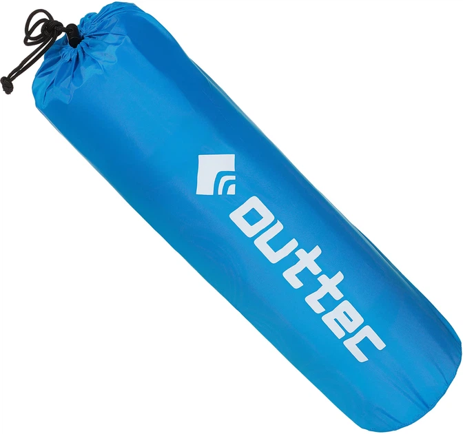Килимок самонадувний Outtec Pillow 186 x 53 x 2,5 см з подушкою Блакитний (5907766662839) - зображення 5