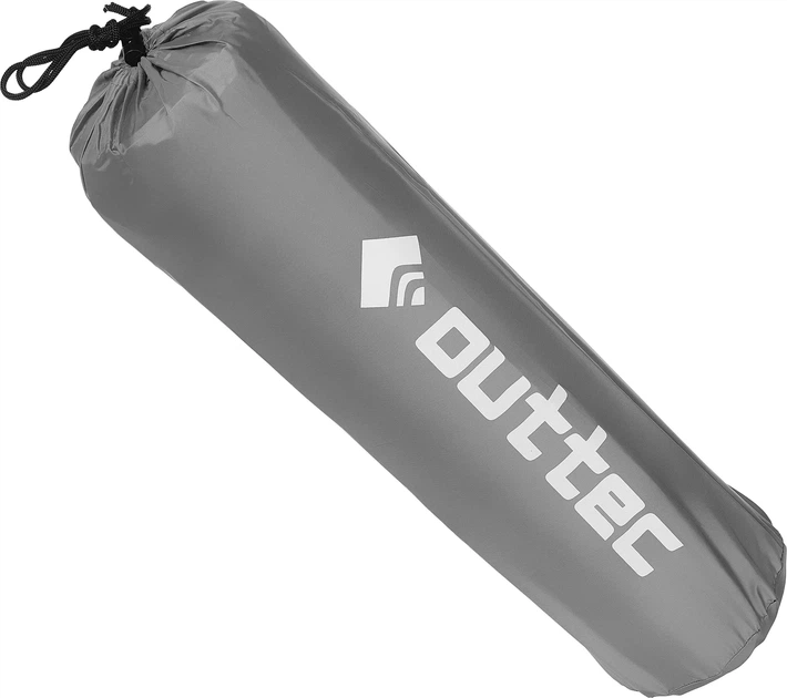 Килимок самонадувний Outtec Pillow 186 x 53 x 2,5 см з подушкою Сірий (5907766662846) - зображення 5
