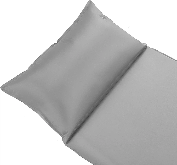 Килимок самонадувний Outtec Pillow 186 x 53 x 2,5 см з подушкою Сірий (5907766662846) - зображення 2