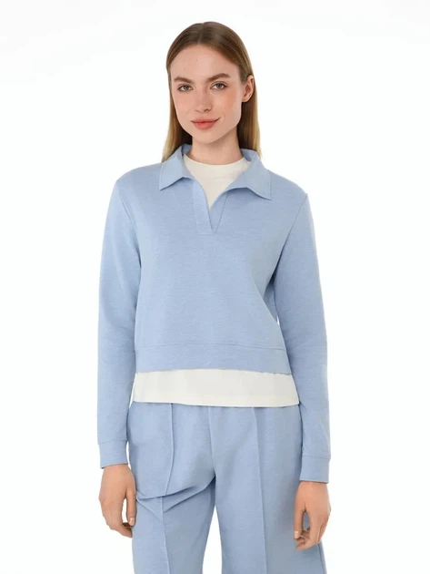Женское поло Promin 2095-02_623 2XL Серо-голубой меланж (2700000128473) - Фото 1 Женское поло Promin 2095-02_623 2XL Серо-голубой меланж (2700000128473) - изображение 1