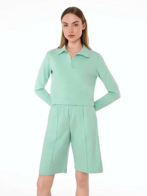 Женское поло Promin 2095-02_554 2XL Светло-зеленый меланж (2700000128404) - Фото 4 Женское поло Promin 2095-02_554 2XL Светло-зеленый меланж (2700000128404) - изображение 4