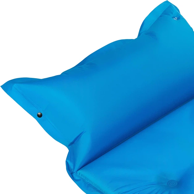 Килимок самонадувний Outtec Naps 193 x 68 x 3,5 см з подушкою Блакитний (5907766662853) - зображення 3
