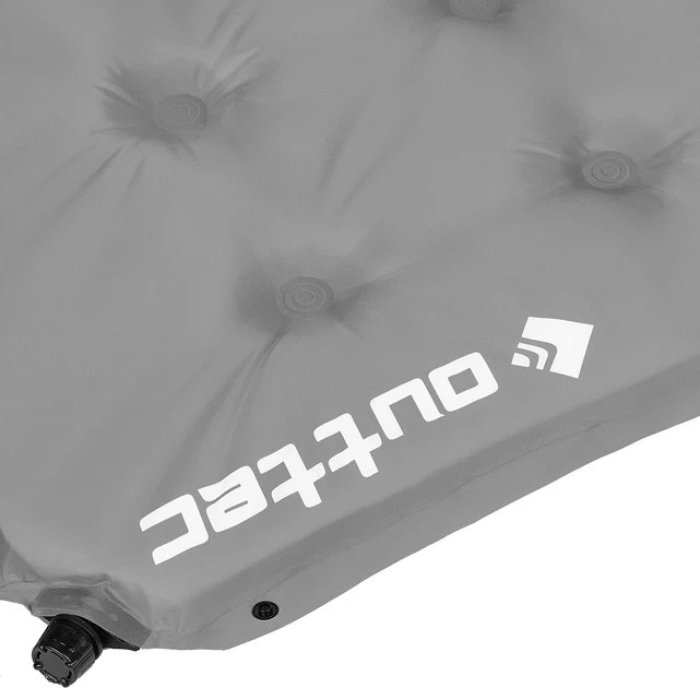 Килимок самонадувний Outtec Naps 193 x 68 x 3,5 см з подушкою Сірий (5907766662860) - зображення 2
