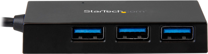 Hub USB Startech 3x USB-A 1x USB-C 3.2 Gen Black (HB30C3A1CFB) - obraz 2