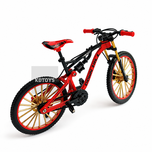 Коллекционная мини-модель велосипеда металлический Фингербайк MTB игрушечный велосипед 1:8 Размер 18 см Red - Фото 3 Коллекционная мини-модель велосипеда металлический Фингербайк MTB игрушечный велосипед 1:8 Размер 18 см Red - изображение 3