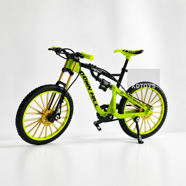 Коллекционная мини-модель велосипеда металлический Фингербайк MTB игрушечный велосипед 1:8 Размер 18 см Green - Фото 3 Коллекционная мини-модель велосипеда металлический Фингербайк MTB игрушечный велосипед 1:8 Размер 18 см Green - изображение 3