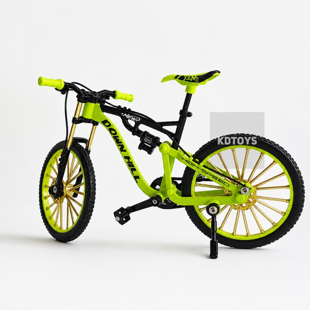 Коллекционная мини-модель велосипеда металлический Фингербайк MTB игрушечный велосипед 1:8 Размер 18 см Green - Фото 5 Коллекционная мини-модель велосипеда металлический Фингербайк MTB игрушечный велосипед 1:8 Размер 18 см Green - изображение 5