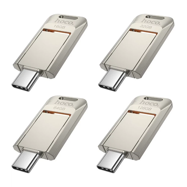 Флешка Hoco UD17 128GB USB 3.0 USB C Silver (6942007641685) - зображення 2