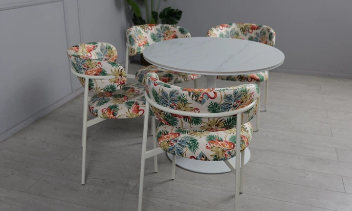 Стол Шарм 900x900x750 белый - изображение 9