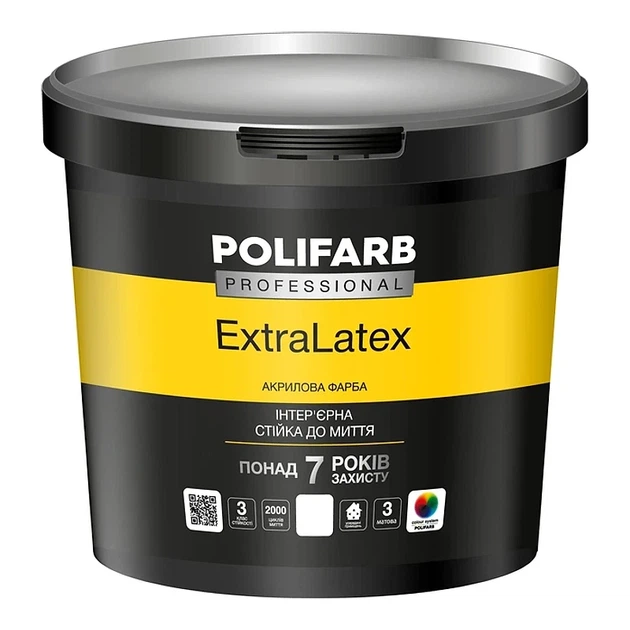 Фарба Polifarb ExtraLatex 1.4 кг - Фото 1 Фарба Polifarb ExtraLatex 1.4 кг - зображення 1