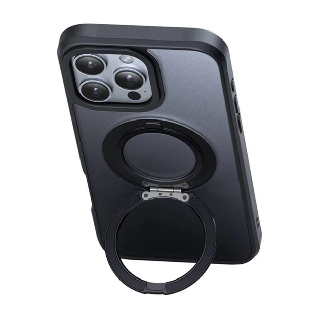 Чехол MCDODO для iPhone 16 Pro Max MagSafe со стойкой, Black (PC-4933) - Фото 5 Чехол MCDODO для iPhone 16 Pro Max MagSafe со стойкой, Black (PC-4933) - изображение 5
