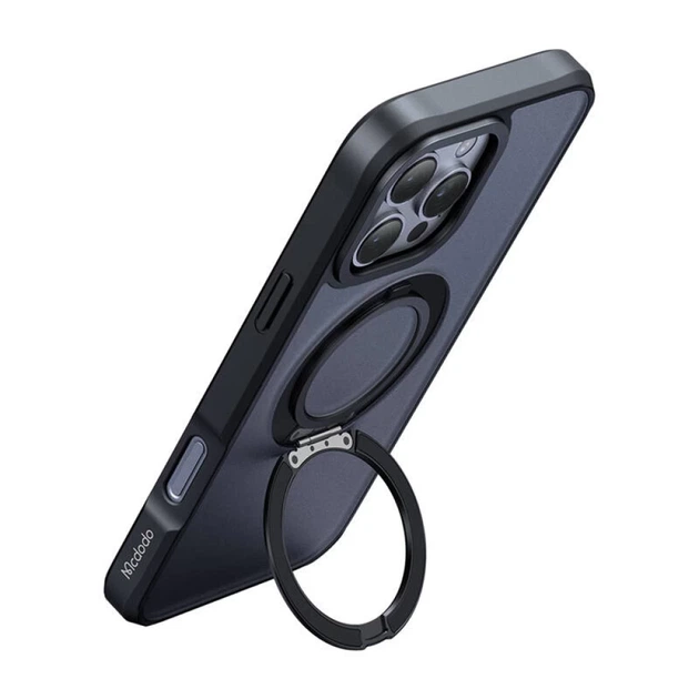 Чехол Mcdodo PC-4932 MagSafe со стойкой для iPhone 16 Pro Black (6921002649322) - Фото 2 Чехол Mcdodo PC-4932 MagSafe со стойкой для iPhone 16 Pro Black (6921002649322) - изображение 2