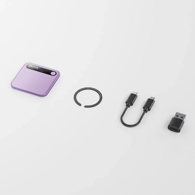 Диктофон BOYA Notra с транскрипцией AI Purple (6977490712369) - Фото 9 Диктофон BOYA Notra с транскрипцией AI Purple (6977490712369) - изображение 9