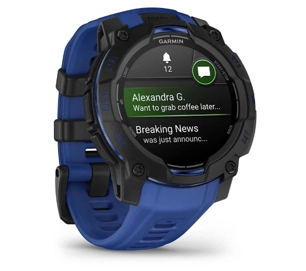 Смартгодинник Garmin Instinct 3 AMOLED 45мм GPS Чорно-синій - Фото 1 Смартгодинник Garmin Instinct 3 AMOLED 45мм GPS Чорно-синій - зображення 1