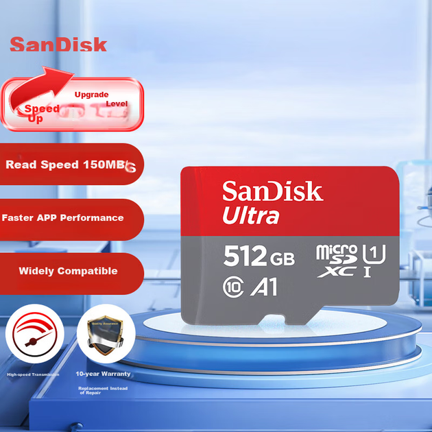 Карта пам'яті SanDisk Extreme 512 ГБ microSDXC A1 U1 Class 10 - Фото 2 Карта пам'яті SanDisk Extreme 512 ГБ microSDXC A1 U1 Class 10 - зображення 2