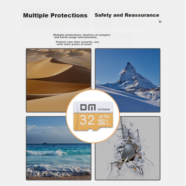 Карта пам'яті DM Daimai 32 ГБ MicroSDHC Gold - Фото 6 Карта пам'яті DM Daimai 32 ГБ MicroSDHC Gold - зображення 6