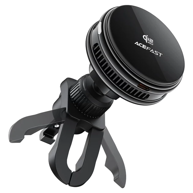 Автомобільний тримач ACEFAST D66 QI2 cooling MagSafe wireless charging car holder 25W Black - Фото 2 Автомобільний тримач ACEFAST D66 QI2 cooling MagSafe wireless charging car holder 25W Black - изображение 2